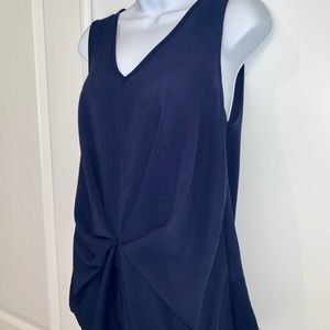 Navy Blue Sleeveless Blouse